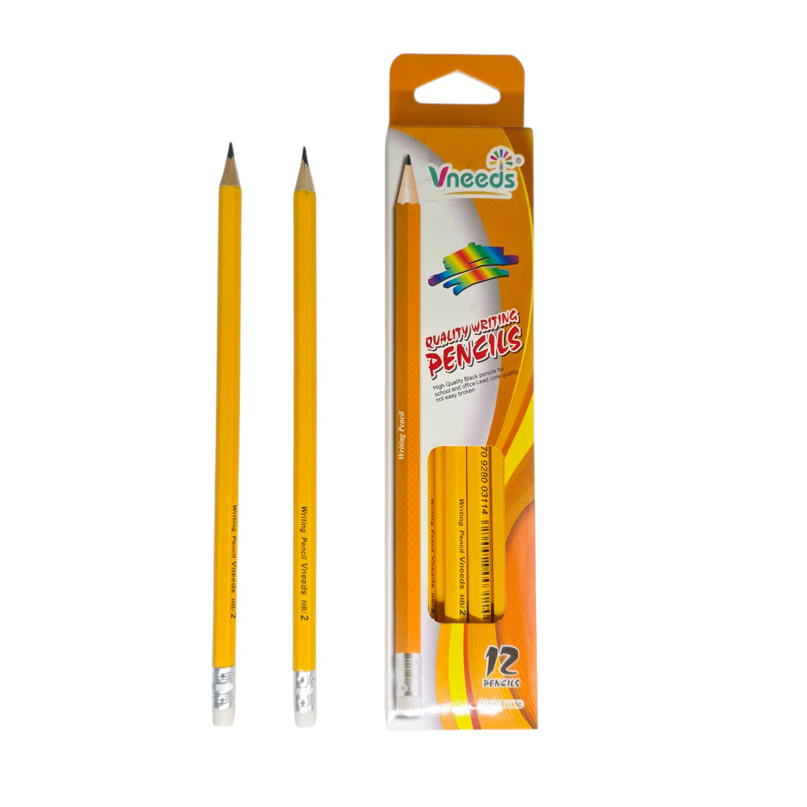 Vneed Yellow HB Pencil 12Pcs