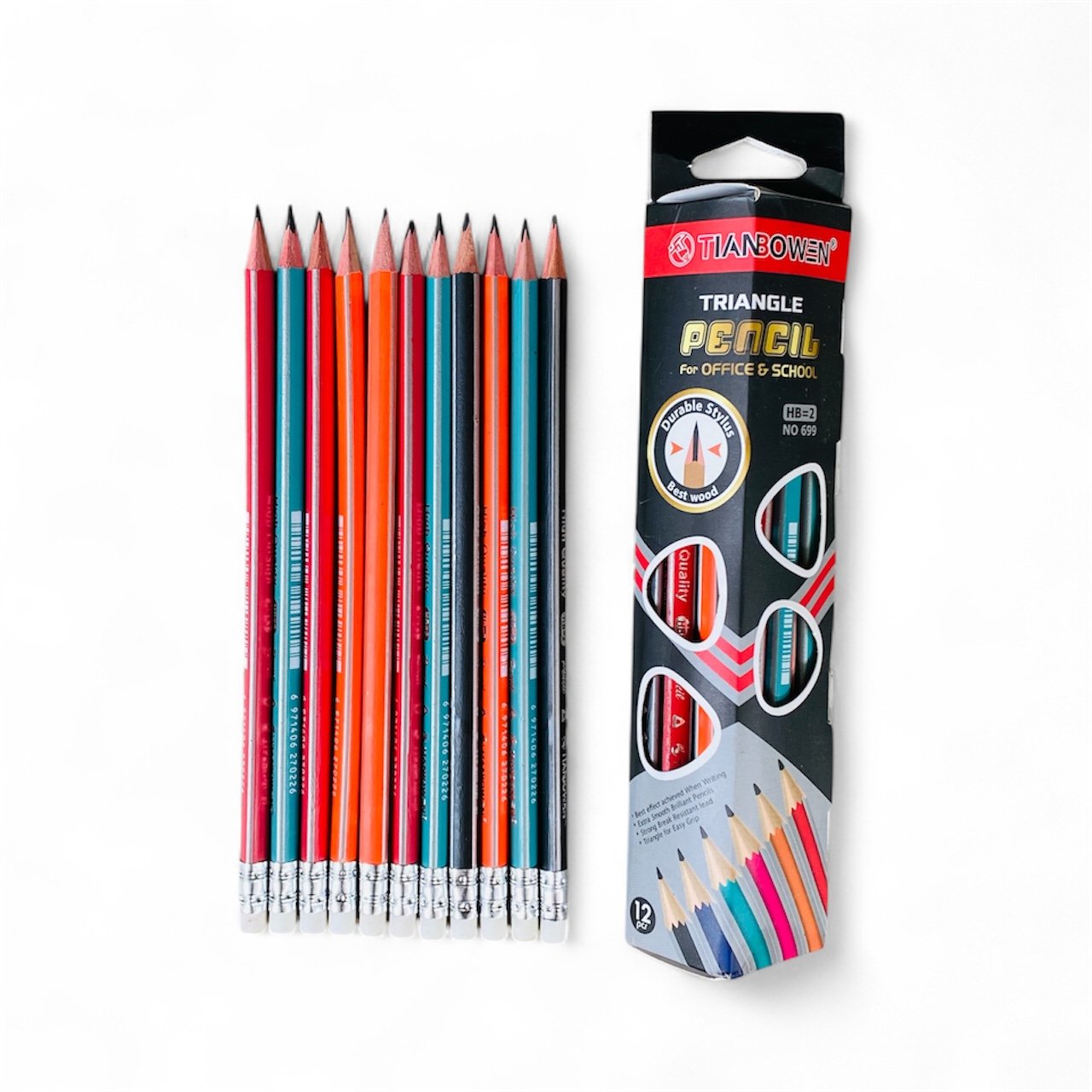 Black Triangle HB Pencil 12Pcs