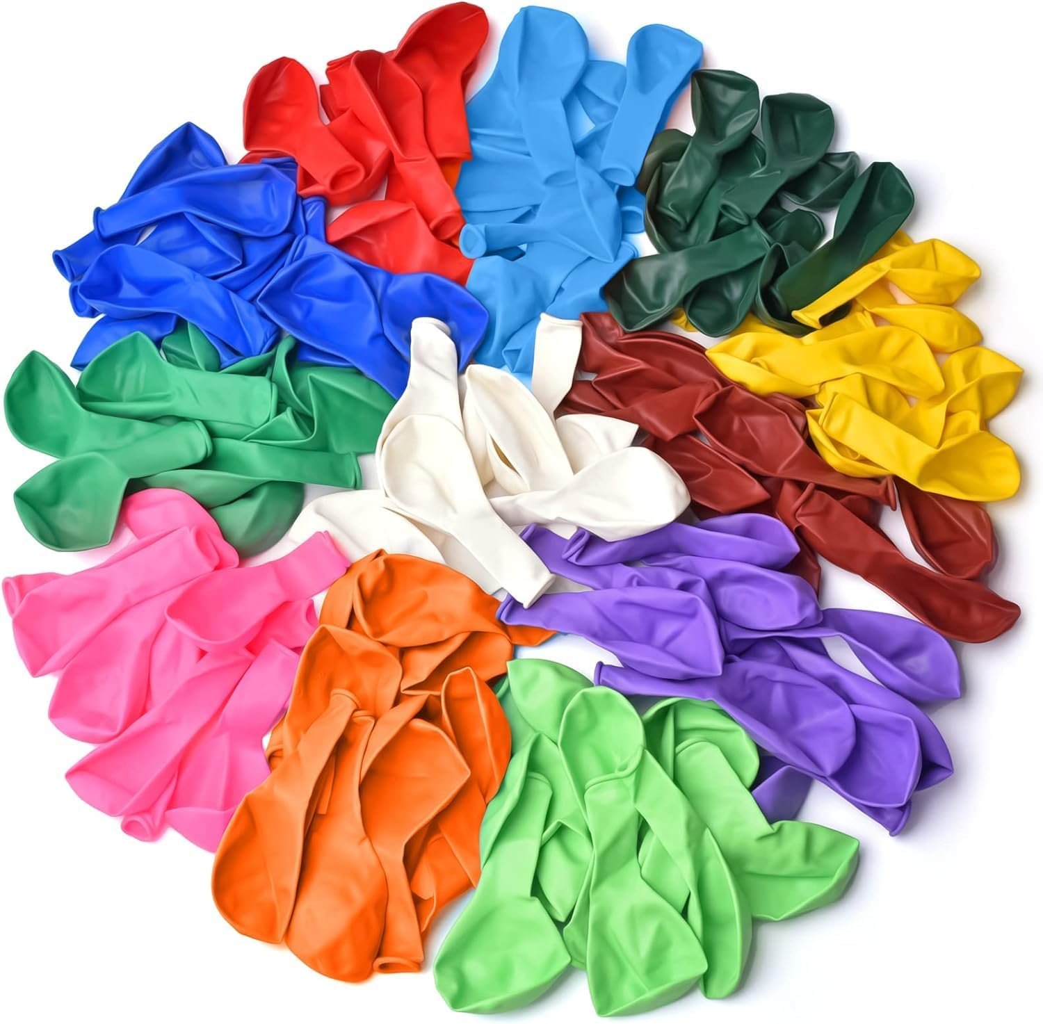 Plain Balloon Assorted No 12 100Pcs