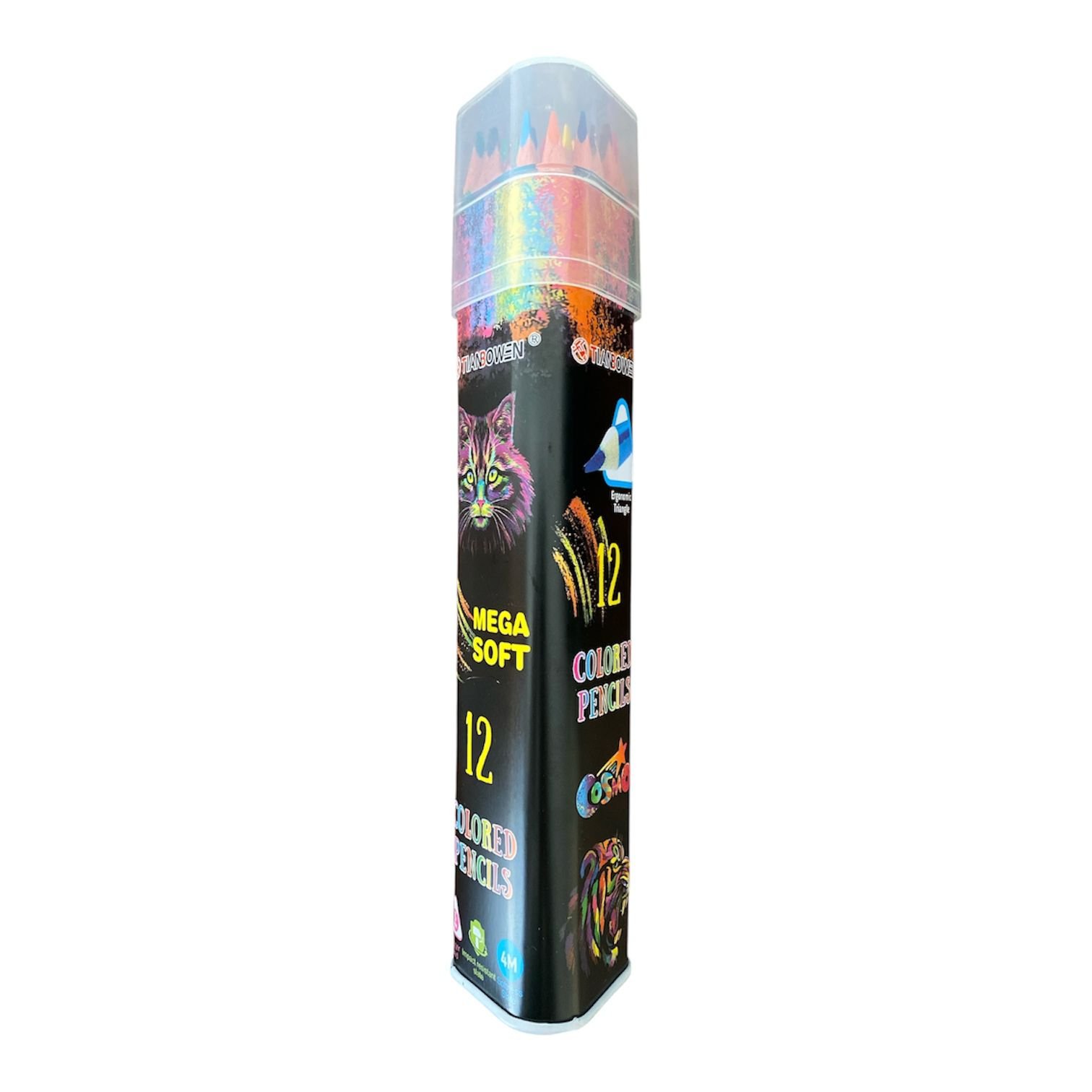 Cosmo Color Pencil Tin 12Pcs