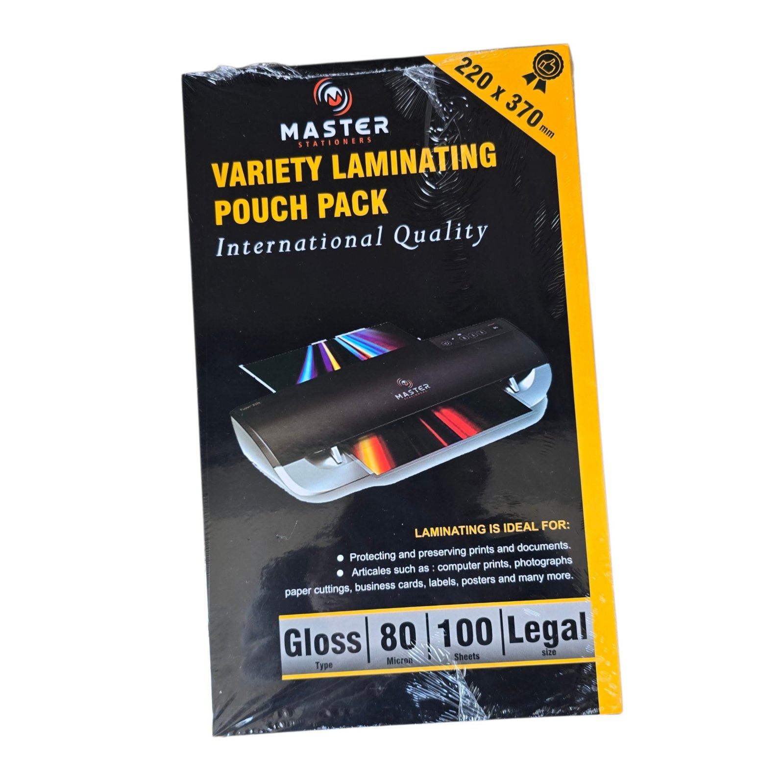 Laminating Pouch Legal 219*370